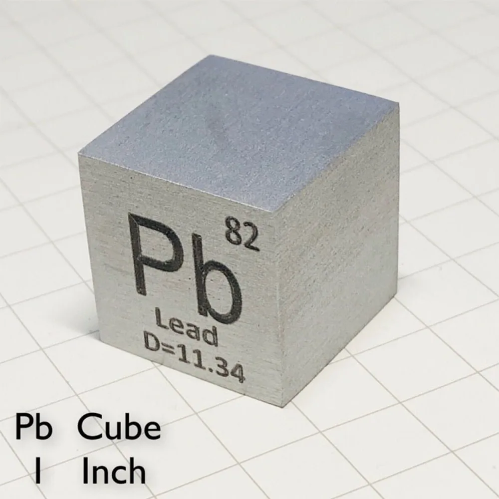 1 Inch Element Cube 25.4mm Metal Density Cubes for Periodic Table Collection Copper Lead Bi Tin Al Titanium Tungsten Mo C Ni