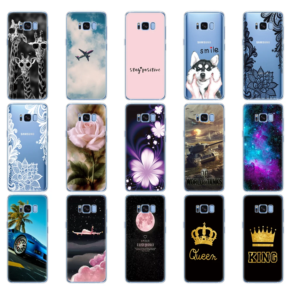 Silicon phone Case For Samsung Galaxy S8 Cases Cover For Samsung S8 plus Phone shell new design full 360 protective