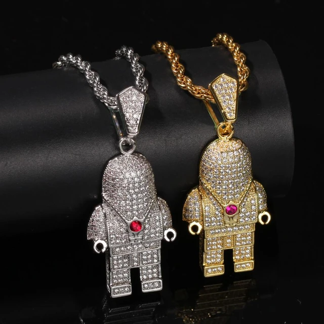 Iced out astronaut pendant store