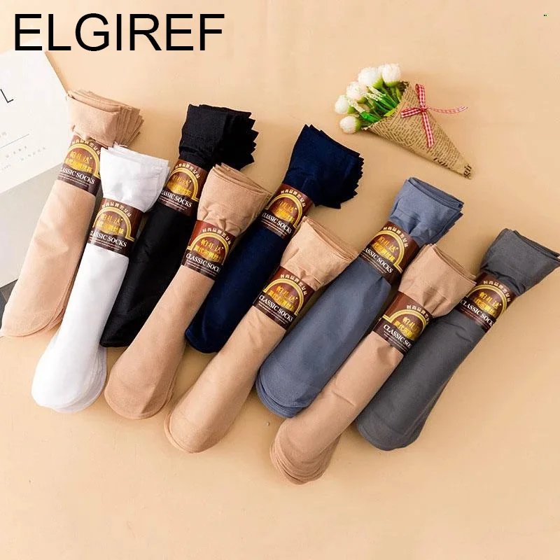 5 Pairs/lot Business Men Summer Socks Breathable Casual Short Crew Socks Male Cool Socks Thin Silk High Elastic Nylon US $ 15