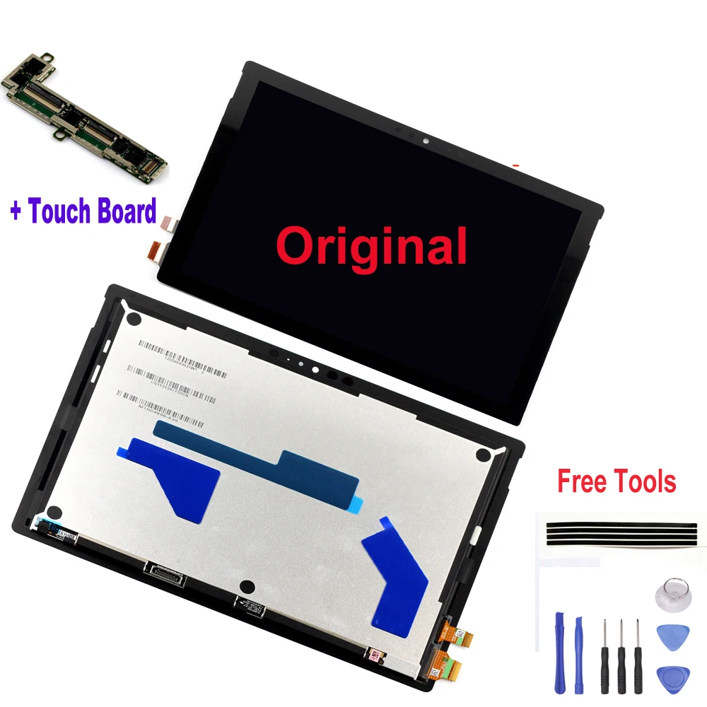 Imagem -05 - Lcd Original para Microsoft Surface Pro 1796 Pro 1807 Display Lcd Tela de Toque Digitador Assembléia Pequena Placa Lp123wq1 12.3