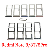 Phone SIM SD Card Trays For Xiaomi Redmi Note 8 Por 8T Phone SIM Chip Card Slot Holder Drawer Part For Redmi 8T 8 Pro