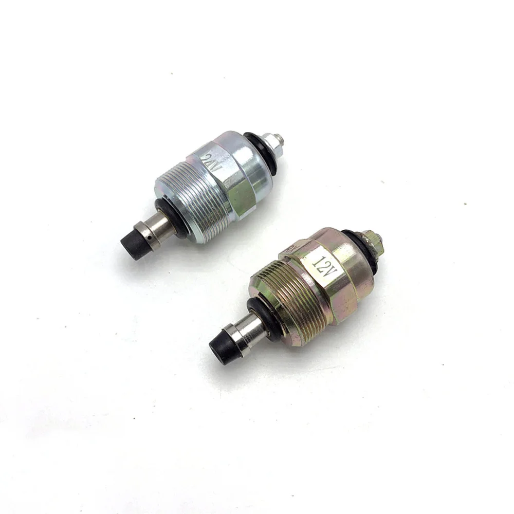 Excavator Parts Flameout solenoid valve For B3.3 VE diesel pump flameout solenoid valve control switch 12V 24V