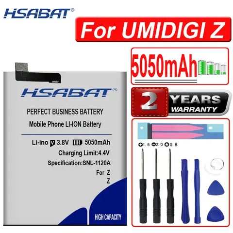 HSABAT 100% New 5050mAh High Quality High Capacity Battery For Umidigi UMI Z Pro Z Battery