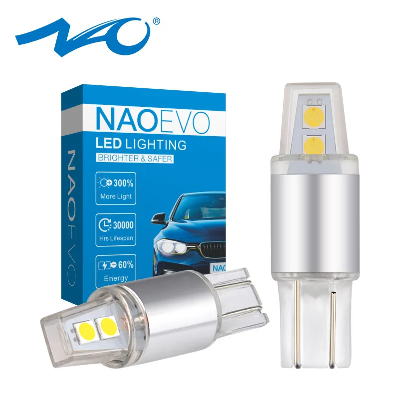

NAO T10 W5W LED 5W5 DRL Light 12V Auto 3030 SMD 194 168 Clearance Plate Lamp Orange 450LM Xenon Blue Amber Red Car Acessories