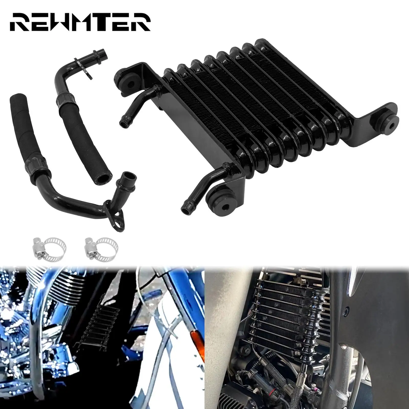 

Motorcycle Oil Cooler Cooling Device Radiator Black For Indian Chief Classic 16-18 Springfield Dark Horse 18-21 Vintage 2020-21