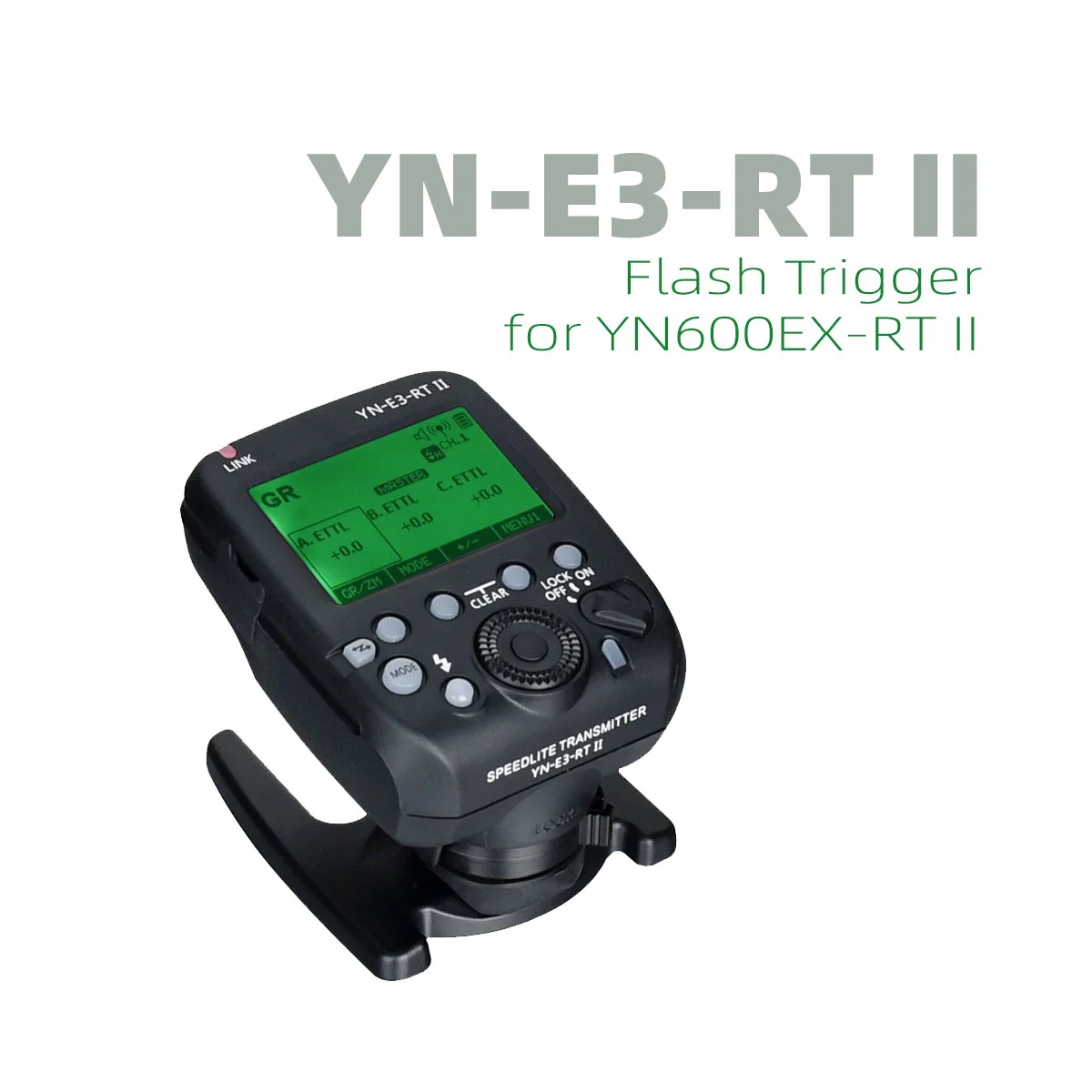 

YONGNUO YN-E3-RT II On-Camera Flash Speedlite Transmitter Flash Trigger Compatible for ST-E3-RT/600EX-RT/YN600EX-RTII/YNE3-RX