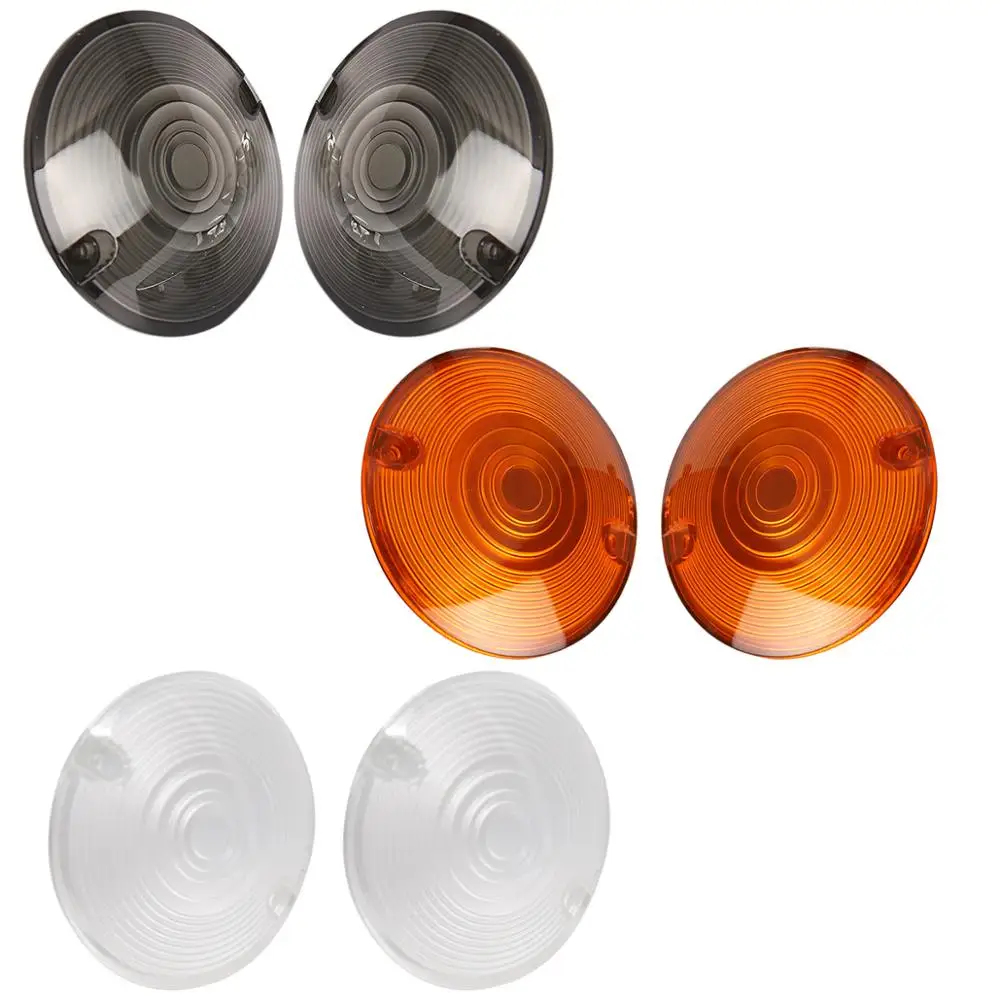 Motorcycle Smoke/Clear/Orange/Red Turn Signal Light Lens Cover 2PCS For Harley Touring Road Electra Glide Road King FLHR Softail