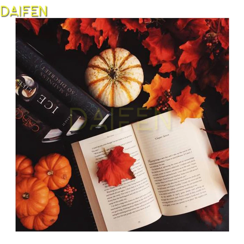 DIY 3D Diamond painting ice Full Square Diamond embroidery Cross stitch Book Maple Leaf Full Round Diamond mosaic Pumpkin Cherry