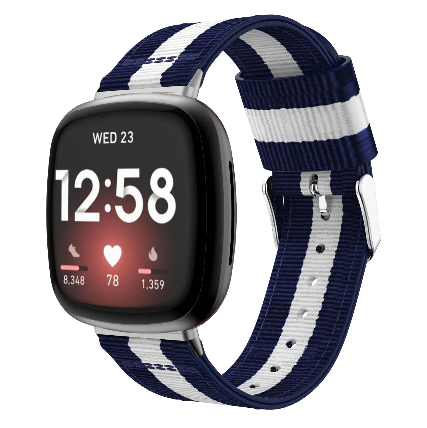 حزام نايلون ل fitbit Versa3 الفرقة ساعة ذكية سوار النايلون حزام الساعات الرياضة سوار ل Fitbit تحسس الفرقة الملحقات