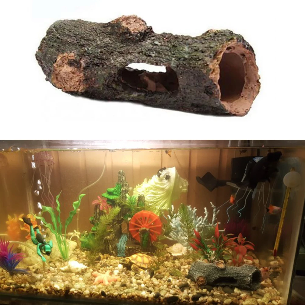 

Resin Aquarium Ornament Hollow Trunk Fish Tank Tree Log Wood Landscape Fish Tank Decoration