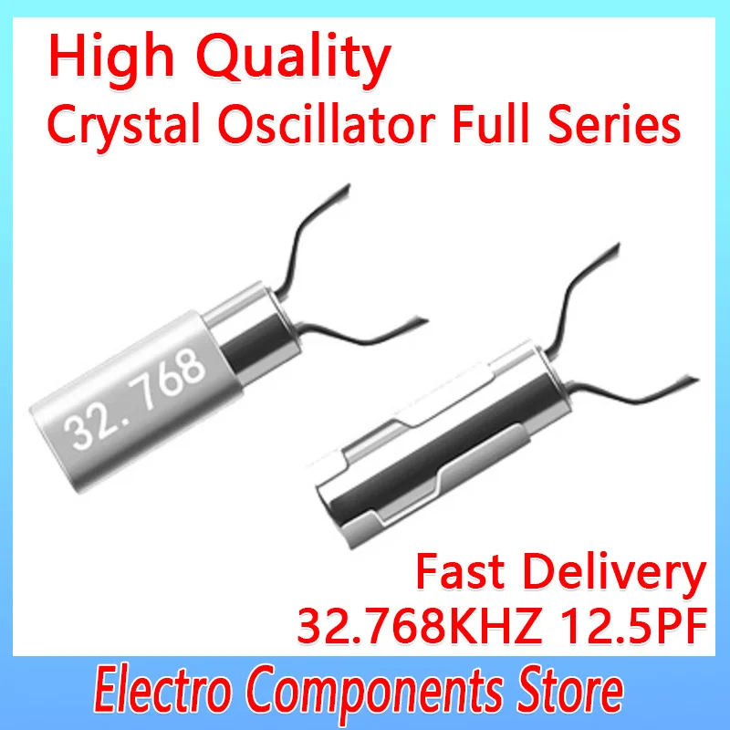 10PCS/Lot 2Pin 2060 SMD Crystal Oscillator Electronic Kit 32.768K 32.768KHZ Passive Quartz Resonator 12.5PF ±20PPM 2.0*6.0mm