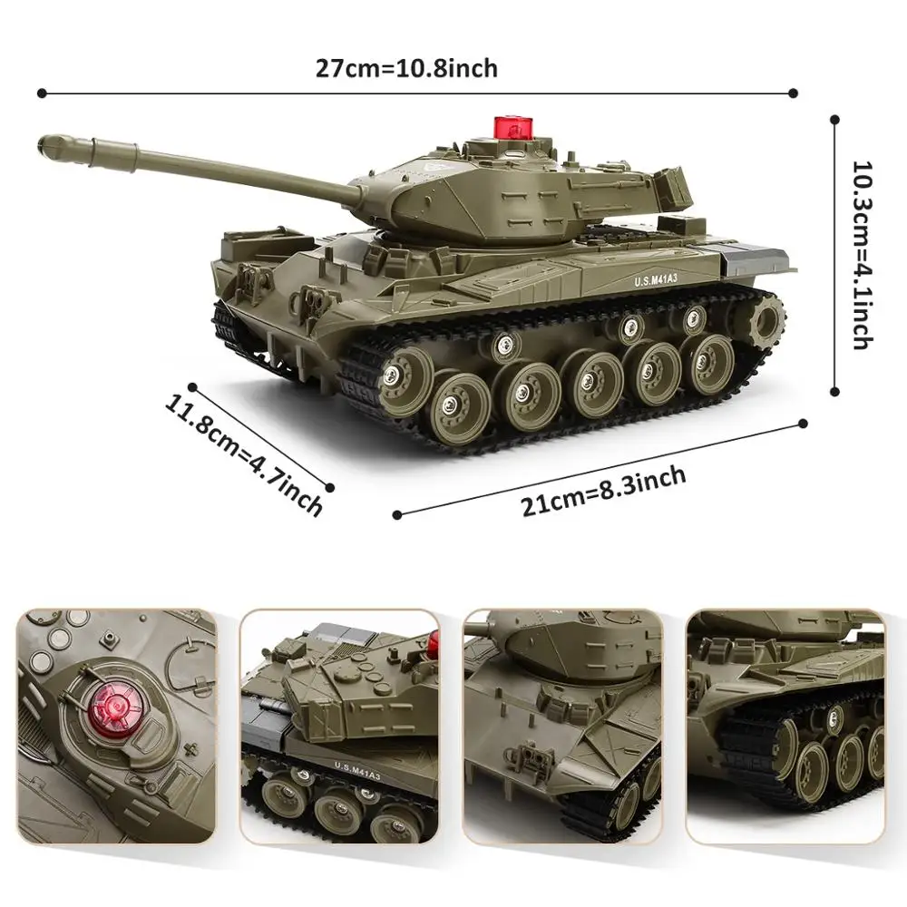 JJRC Q85 zbiornik RC 1/30 2.4G zdalnie sterowana zabawka Crawler bojowy czołg wojskowy efekty dźwiękowe Rc Panzer zabawki dla chłopców prezenty