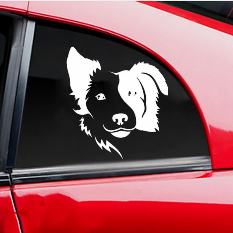 CK20430# 15x13cm Die-Cut Vinyl Decal Border Collie Car Sticker Waterproof Auto Decors on Bumper Rear Window 5