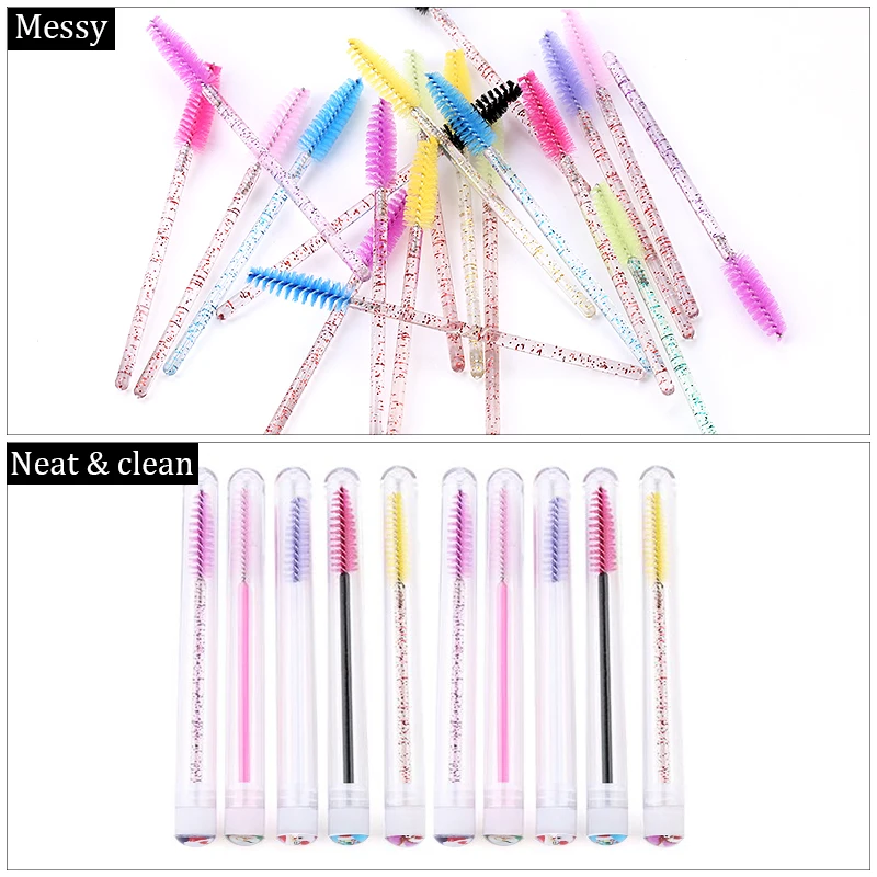 Christmas Drill Reusable Eyebrow Brush Tube Disposable Eyelash Eyebrow Brush Makeup Brushes Lash Accesories Replace Dust-proof