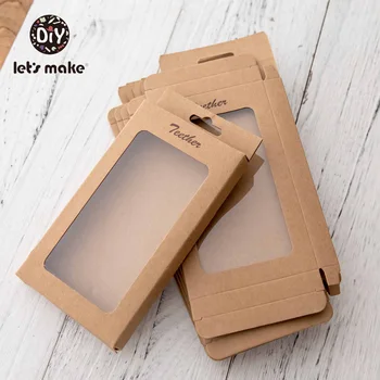 Let's Make 20pcs Baby Gift/Merchandise/Packing Box Kraft Paper Wedding Wrapping Jewelry Supply Nursuing Accessories Baby Teether