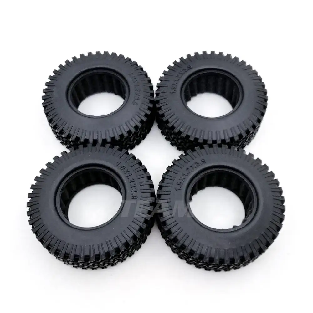 4pcs Rc 1:10 Crawler Beadlock Wheels Tire 1.9 Inch Rubber Wheel Tire 98mm Tyre For Rc Car Tamiya Truck Axial Scx10 D90