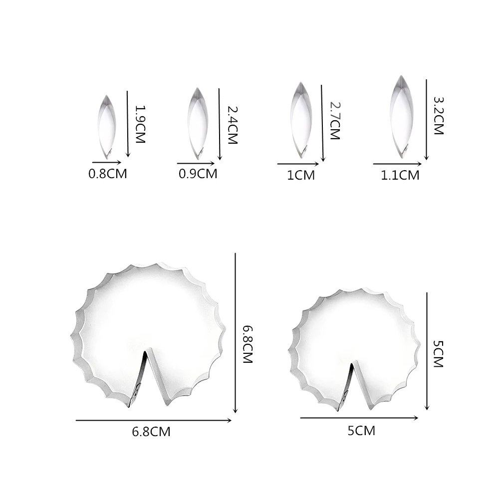 Water Lily fondant sugar flower cutters baking cake decorations Polymer Clay Cold Porcelain gumpaste tools