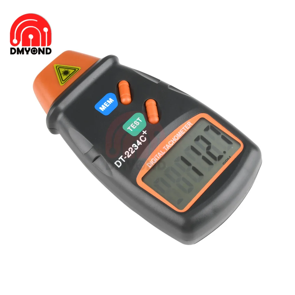 

DT-2234C+ Non Contact Photo Tachometer Digital RPM Tach Digital Tachometer Speedometer Speed Gauge Engine