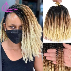 Extensiones de Cabello Afro para mujeres negras, pelo sintético esponjoso, trenzas de ganchillo ombré, venta al por mayor, 30 raíces, Primavera