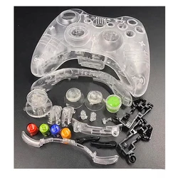 Clear/Black/White Handle Case with Button Keys Replace Wired/ Wireless Gamepad Shell For 360 Controller Spare Cover