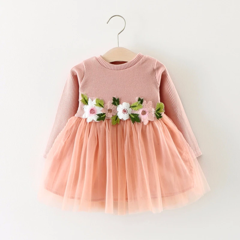 Baby Girls Lace Dress Floral Newborn Kids Dot Dresses for Girl Clothing Cute Princess Wedding Party Children Clothes