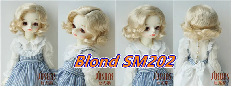 JD338 4-5' 5-6' 6-7' 7-8' 8-9' 9-10' Retro Monroe Wave Synthetic Mohair Doll Wigs 1/8 1/6 1/4 1/3 MSD SD DOD Blythes BJD Hair
