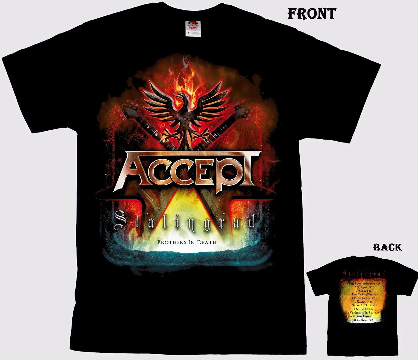 Accept- Stalingrad German Heavy Metal Band , T-Shirt, Sizes:S To 3Xl New Design Cotton Male T Shirt Designing Top Tee