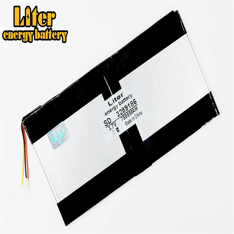 3 สายที่ดีที่สุดแบตเตอรี่ยี่ห้อ Polymer 3289186 แท็บเล็ต 3.7 V 7000 MAH แบตเตอรี่