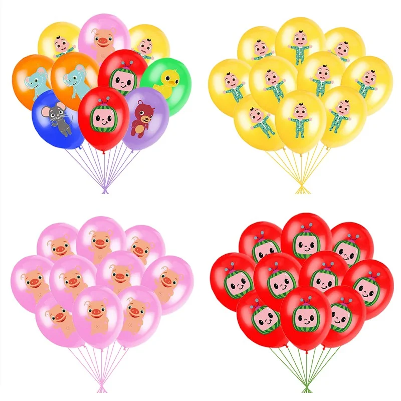 10 pcS cocomelon series Mixed latex balloon Children theme party decoration balloons Boy girl birthday party decoration balloons