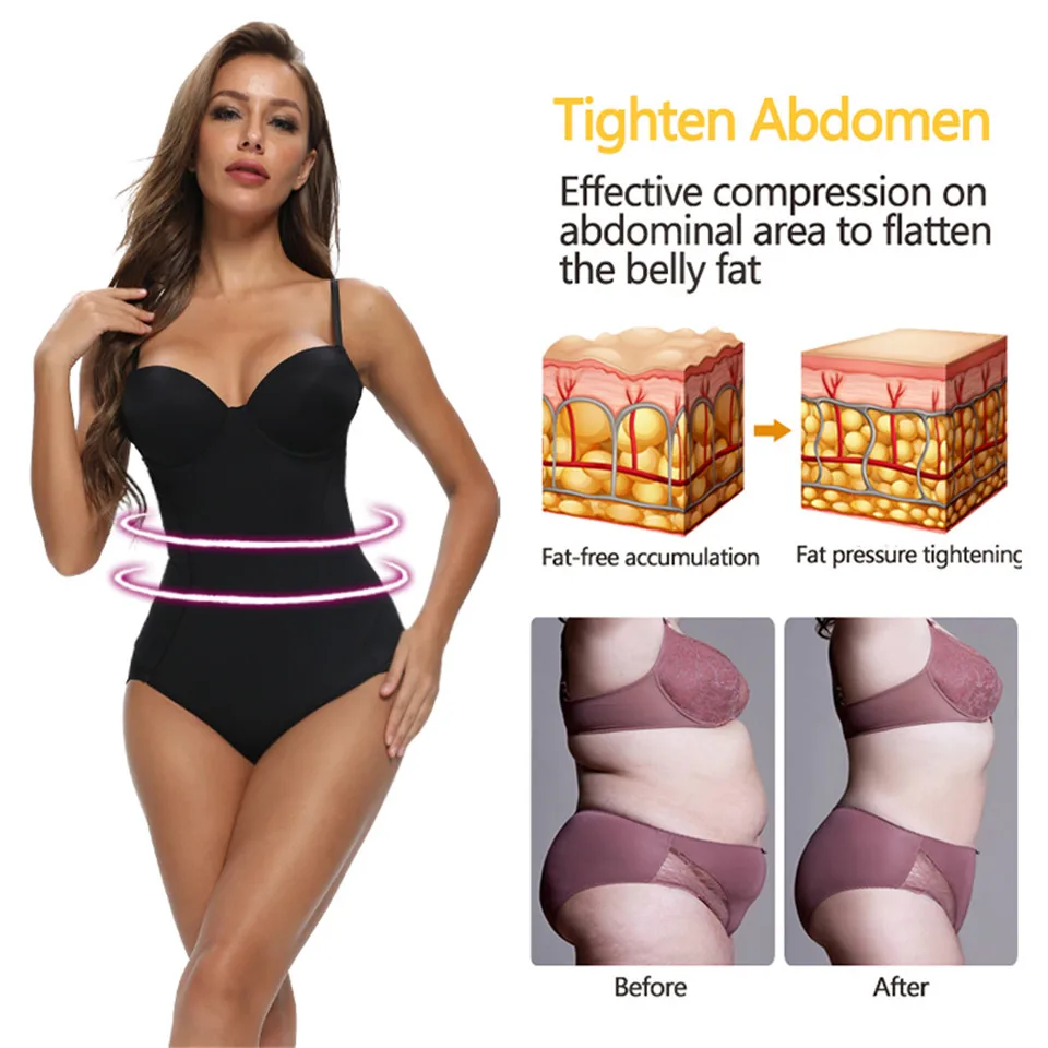 Shapewear Bodys Unterwäsche Abnehmen Bodys Frauen Sexy Body Body Shaper Dessous Schwarz Trimmer Modellierung Gurt – Detail 8