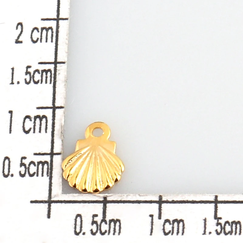 20pcs/lot 8x6mm 304 Stainless Steel Shell Charm for Jewelry Making Accessories DIY Bracelet Necklace Pendants Jewelry Findings20