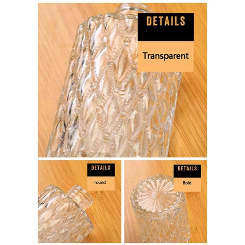 160ml Glass Hand Soap Dispenser with Press Clear Diamond Design Refillable Lotion Liquid Refillable Empty Bottle wholesales