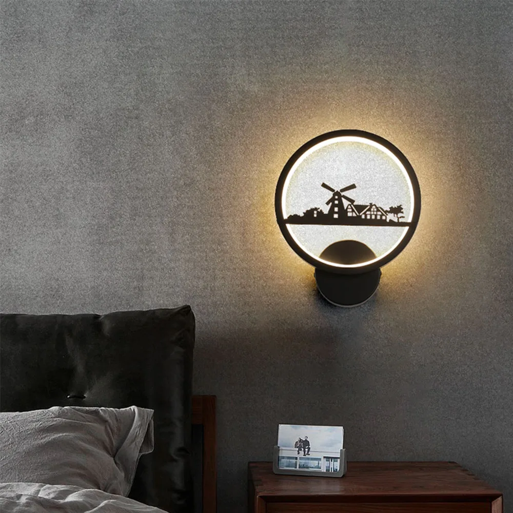 Lámparas LED de pared redondas para decoración de Hotel, luces de estilo moderno para decoración del hogar, sala de estar, comedor, balcón, dormitorio, mesita de noche