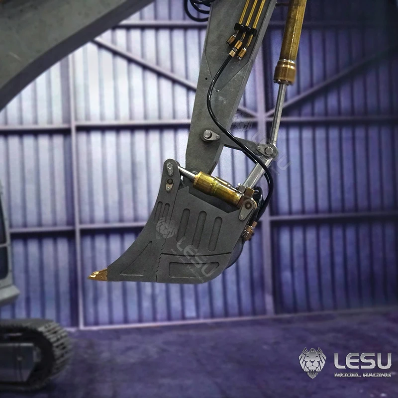 Metall-Eimer, der geöffnet und geschlossen werden kann, für LESU 1/14 RC Hydraulikbagger Ac360 Et30H Et26L Ferngesteuerte Spielzeuge – Detail 7