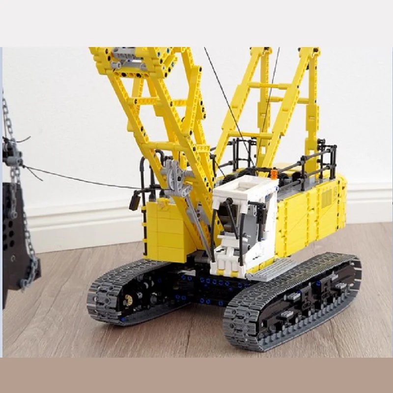 Buildmoc MOC-17193 blocos de construção diy tijolos engrenagem mecânica rc escavadora dragline carro de engenharia montagem brinquedos crianças presente