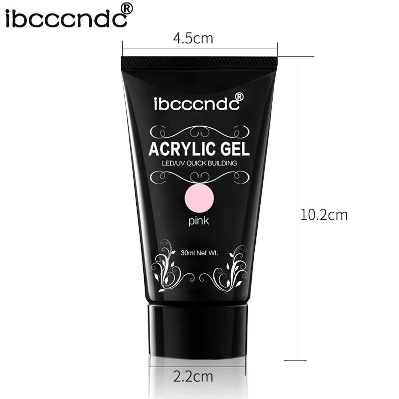 IBCCCNDC 30ml Poly Nail Gel Finger Extension Clear Quick Building Nail Art Tips Extend UV Camouflage