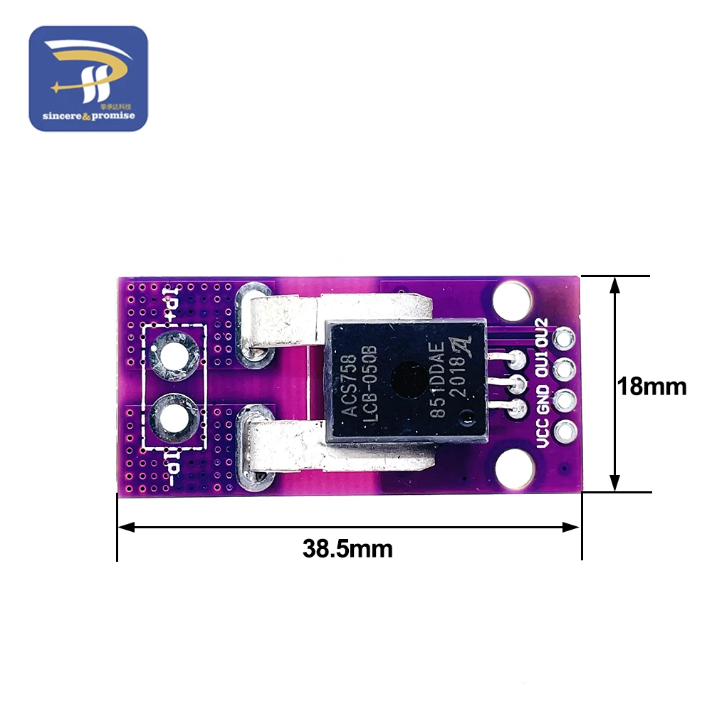 50A 100A Hall Current Sensor Module Linear Analog AC DC 3.3V-5V ACS758 ACS758LCB-050B 100B-PFF-T For Arduino RC Model Connector