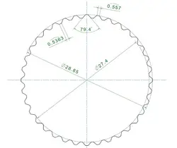 Customize spline / circular broach with length 60mm precision cutting tool