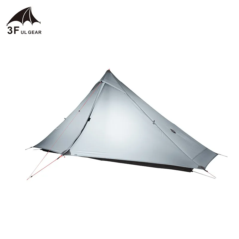 

3F UL Gear Rodless Tent Single Person Waterproof Ultralight 20D Silicone 3 Season For Outdoor Camping And Hiking Lanshan 1 Pro