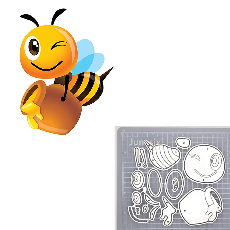 Lovely Bee Honey Metal Cutting Dies Animal Insect Pet Stencil For DIY Scrapbooking Embossing Paper Card Craft Cutter image 2