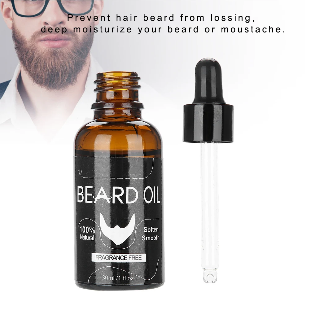 30ml Natural Organic Beard Oil Facial Hair Grow Beard Essential Oil Hair and Beard Growth Oil Men Beard Grooming Products TSLM2