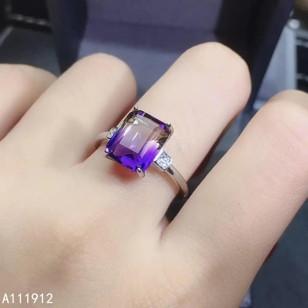 

KJJEAXCMY Fine Jewelry Ametrine 925 Sterling Silver New Gemstone Women Men Ring Luxury Got Engaged Marry Party Birthday Gift