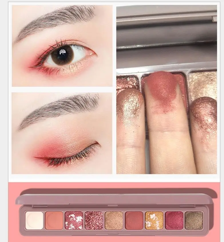 9 色グリッターギャラクシーアイシャドウマッシュポテトマットスモーキーパレットシマー顔料アイシャドウシャインダイヤモンドシャドウキット T0178