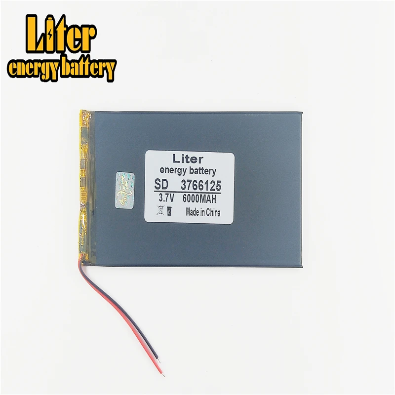 3.7V 6000mah (polymer lithium ion battery) Li-ion battery for tablet pc 8 inch 9.7 inch 10.1 inch 3766125