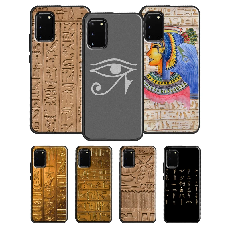 Egyptian Hieroglyphics Symbols Case For Samsung Galaxy S20 FE S21 S22 Ultra S8 S9 S10 e Note 10 Plus Note 20 Ultra Cover