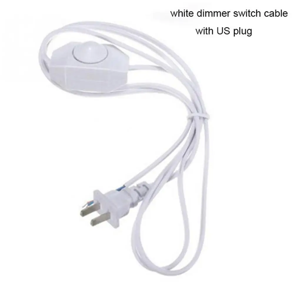 Clear white 1.8m switch dimmer cable with plug 304 switch wire power cable with EU US plug Modulator line power wire switch lamp