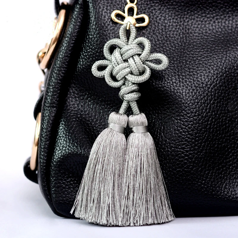 2Pcs High Quality Chinese Knots Double Tail Tassels Pendant DIY Jewelry Home Curtain Sewing Accessories Car Key Bag Adorn Craft