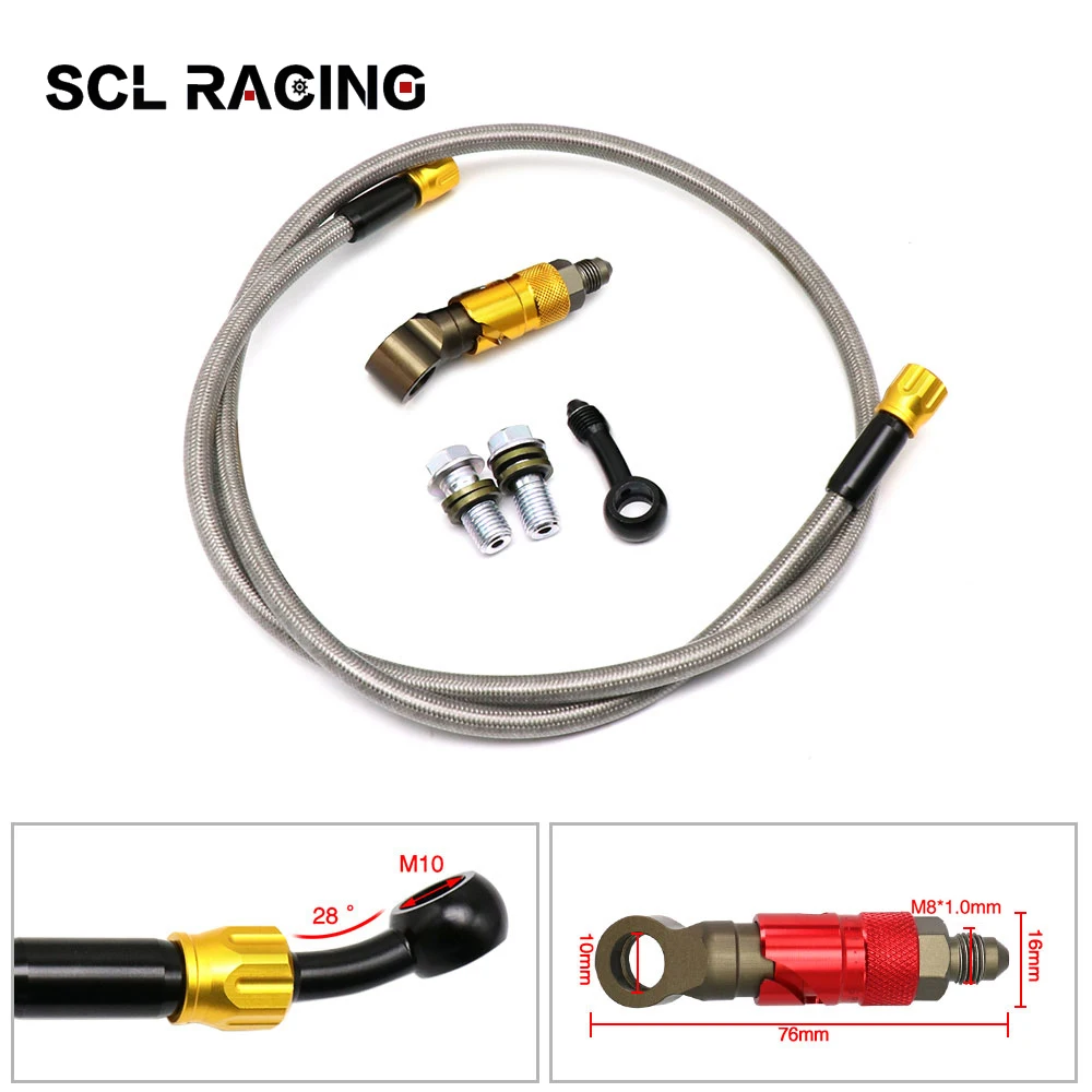 

Alconstar Motorcycle 80cm 100cm 120cm Brake Caliper Quick Removal Cover Disassembly Replace Brake Line Connector Brake Hose Kit