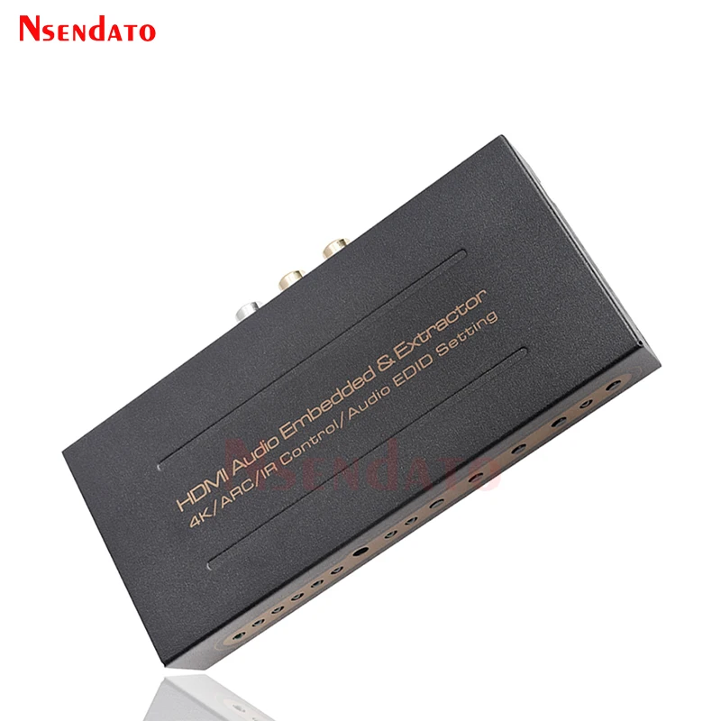5.1CH 4K HDMI الصوت جزءا لا يتجزأ من النازع مقسم الوصلات البينية متعددة الوسائط وعالية الوضوح (HDMI) التبديل HDMI إلى مستخرج الصوت الجلاد مع قوس البصرية TOSLINK L/R الصوت